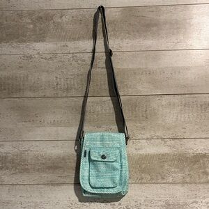 Columbia Teal Patterned Crossbody Canvas Bag